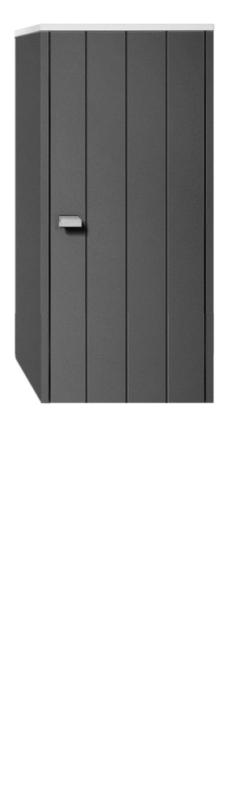 Badrumsmöbel Vemdalen Sidoskåp - 75 cm, Grafit