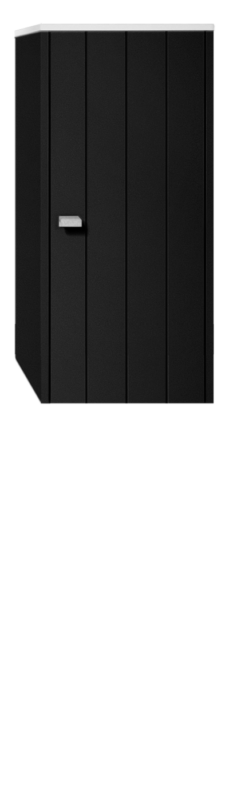 Badrumsmöbel Vemdalen Sidoskåp - 75 cm, Svart