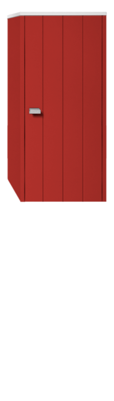Badrumsmöbel Vemdalen Sidoskåp - 75 cm, Korallröd