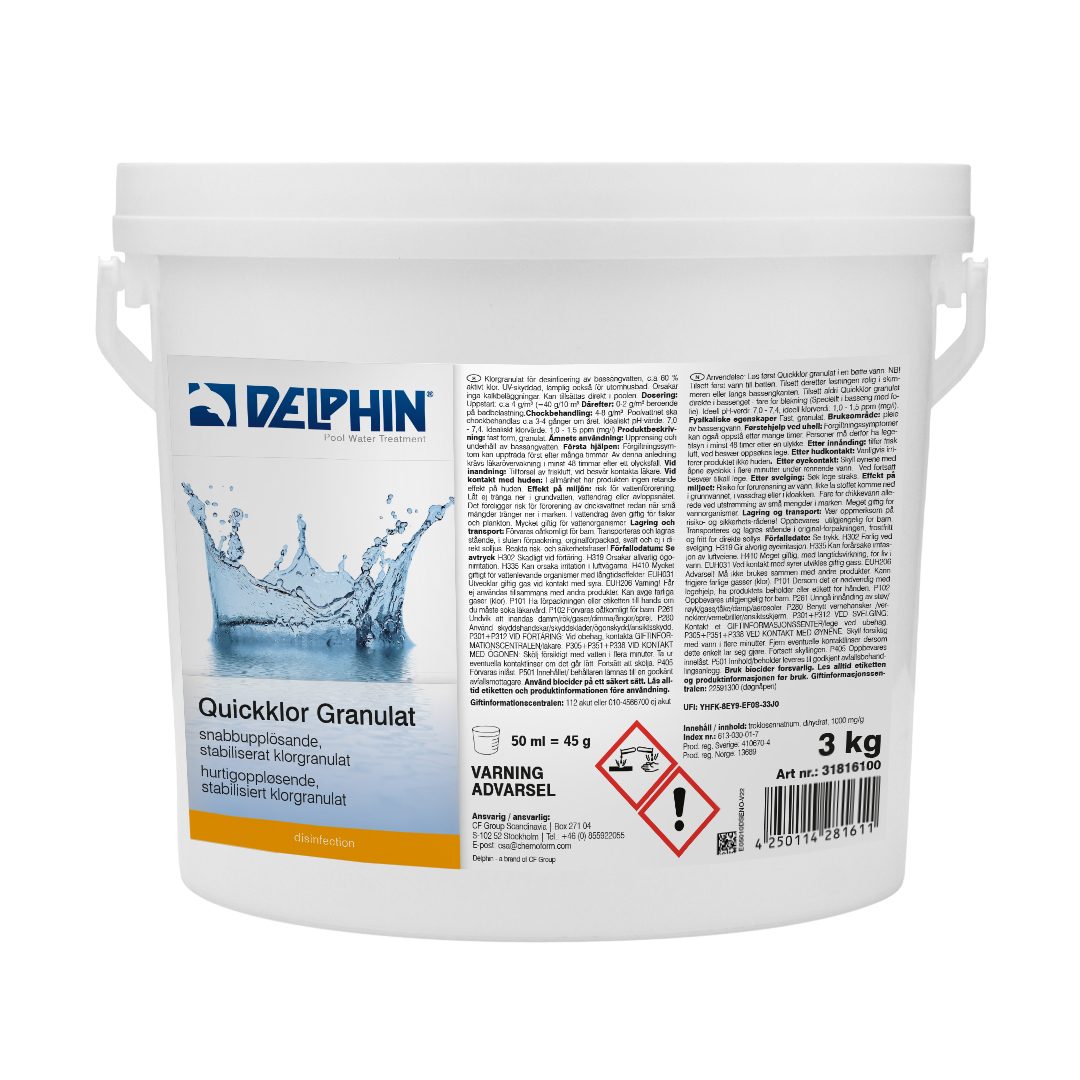 Poolkem DELPHIN Quickklor granulat 3 kg