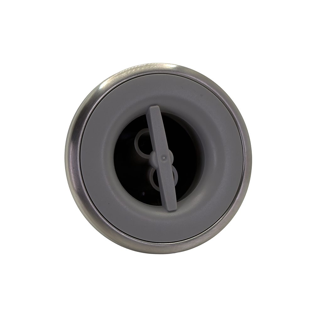 Jetmunstycke roterande dubbel krom/grå 75 mm