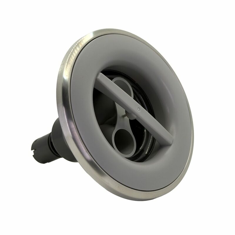 Jetmunstycke roterande dubbel krom/grå 127 mm