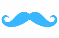 Blå mustach