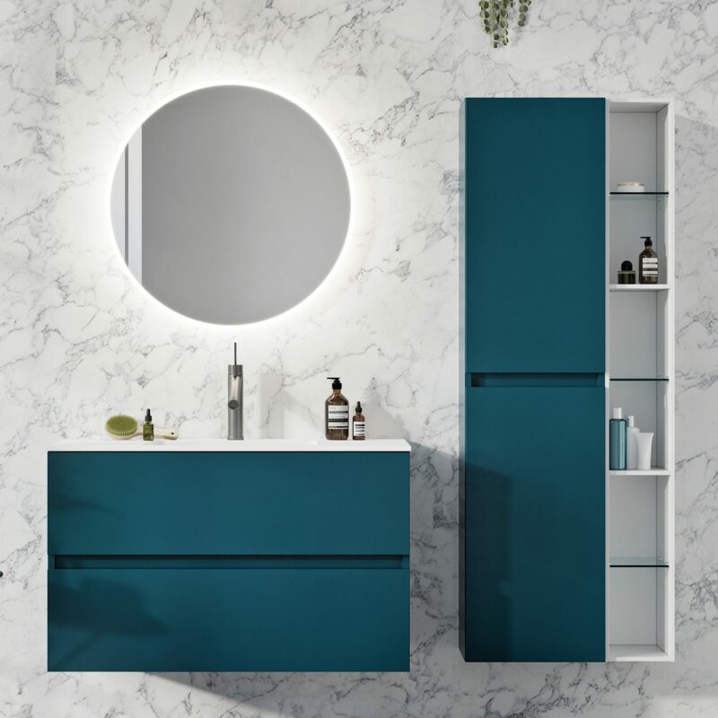 Badrumsmöbel Hemavan Sidoskåp med Öppna Hyllor 60 cm