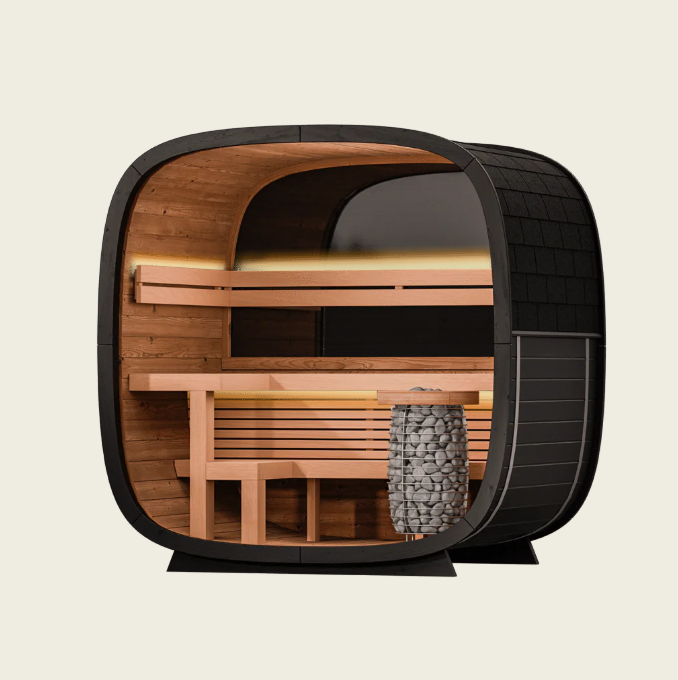 Leil® Saunas Black Cube Panoramafönster till baksida